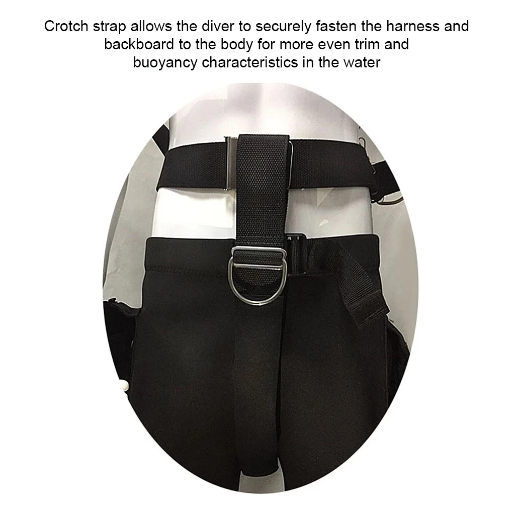 Adjustable Scuba Dive Crotch Straps Diving Harness Jacket Compensators Belt Professional Wide Freediving Webbing Accessory - 3