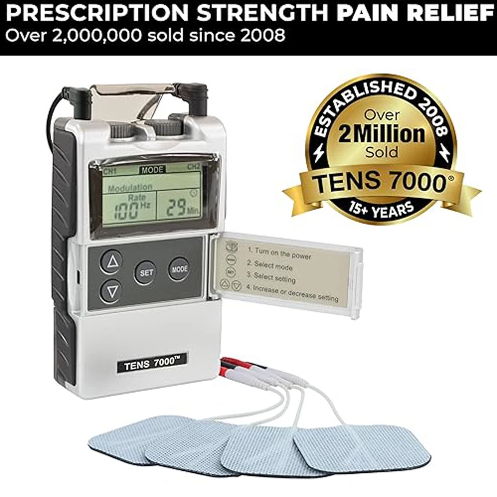 Household Plus Massager 7000 Digital TENS Unit For Pain Relief Electric Physical Muscle Therapy Device Ems Tens Pulse Instrument 4