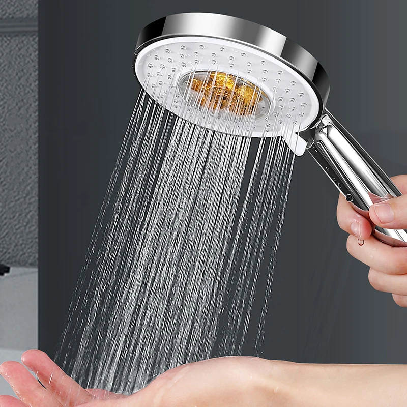 

3-speed Ajustable High-pressure Shower Head Water-saving Hand-held Shower Head With Hose Holder Bathroom Accessories