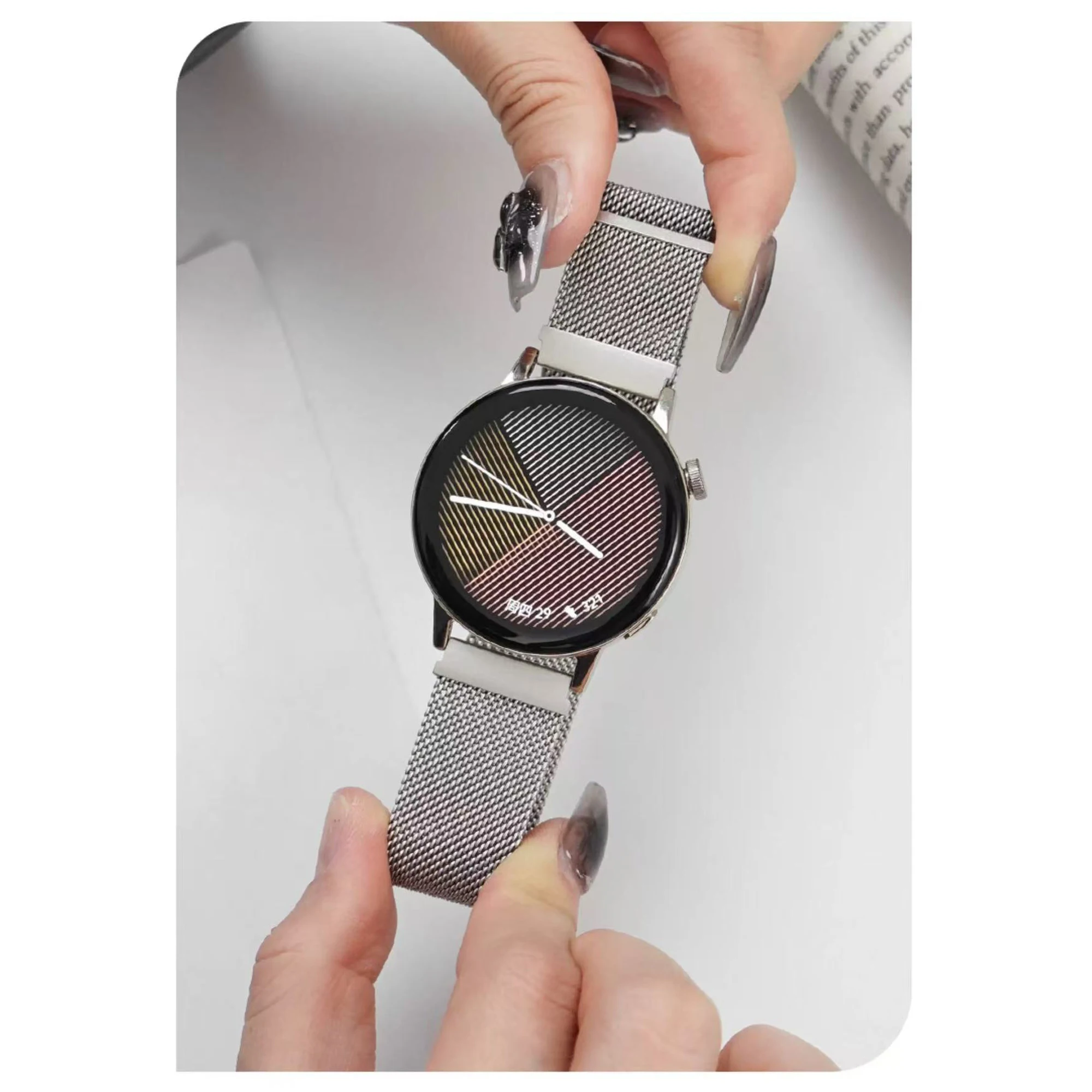 Elegant 20MM Stainless Steel Milanese Watch Band - Breathable Design