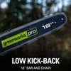 80V 18" Brushless Cordless Chainsaw (Great for Tree Felling, Limbing, Pruning / 75+ Compatible Tools), Tool Only, Black & Green 5