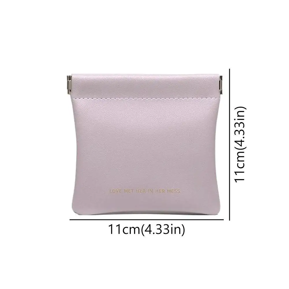 NEW 2 Size Mini Portable PU Storage Bag Self-Closing Design Versatile Pouch For Wired Earphones, Lipstick & Small_voghion.com