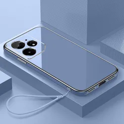 Custodia in silicone shockproof con placca di lusso per smartphone