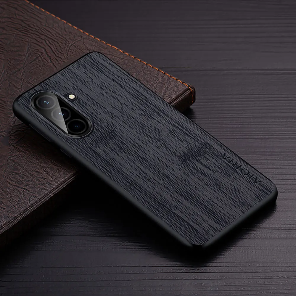 Wood Grain PU Leather Cover