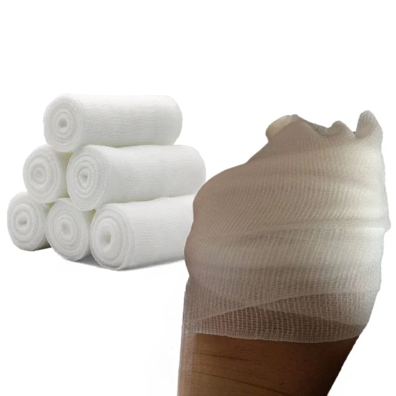 Elastic White Gauze Tape First Aid Kit Supplies for Sports Wound Dressing Tape 5cmx4.5m 7.5x4.5m 10x4.5m Available