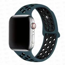 Silicone Sport Pride Bracelet for 41mm 40mm 38mm (Celestial teal 25)