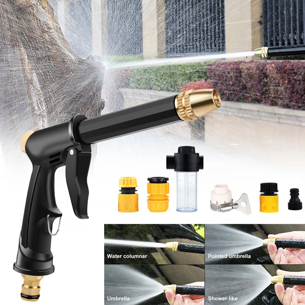 

Portable High-Pressure Water Gun Cleaning Car Wash Machine Garden Watering Hose Nozzle Sprinkler Foam Thread Quick Connector