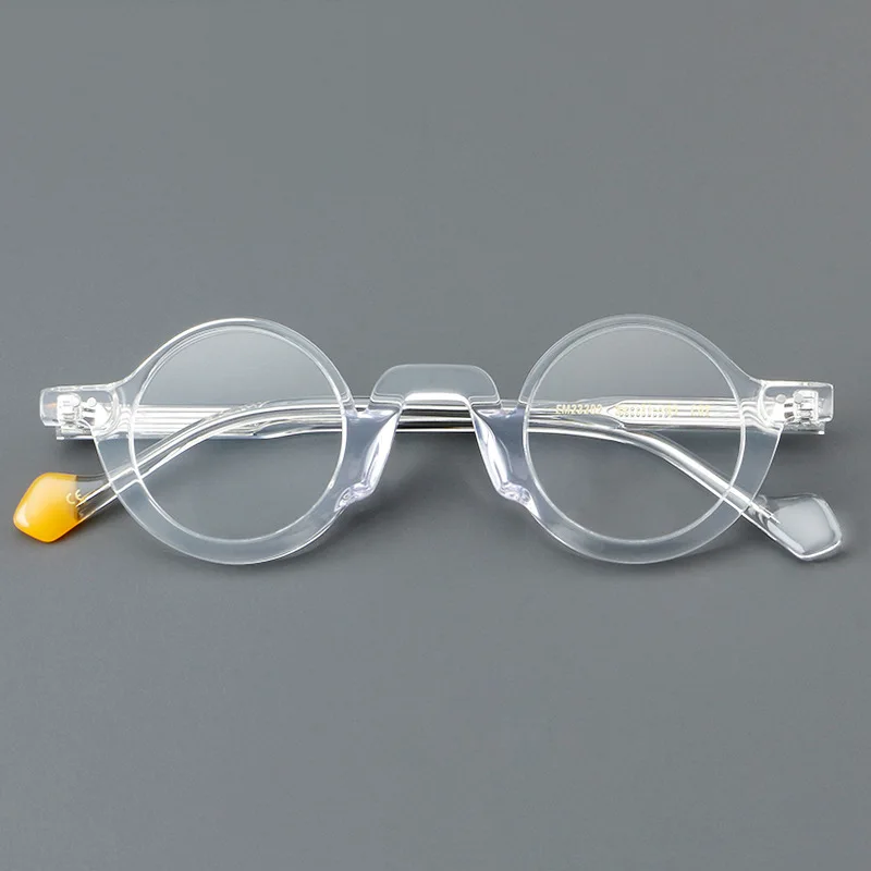 R57447 Casual Runde Acetat Brille Rahmen Frauen Retro Niet Optische Presbyopie Brillen Männer Anpassbare Rezept Brillen – Detail 8
