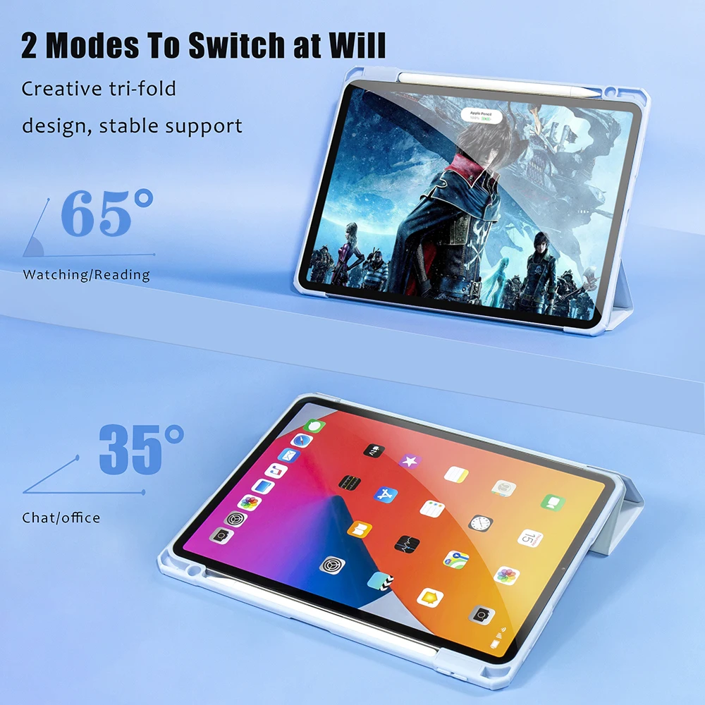 Estojos para Ipad Capa para Ipad Air Air Pro 11 9ª Geração 10.2 8th Mini 9.7 10.5 2023 - Imagem 3