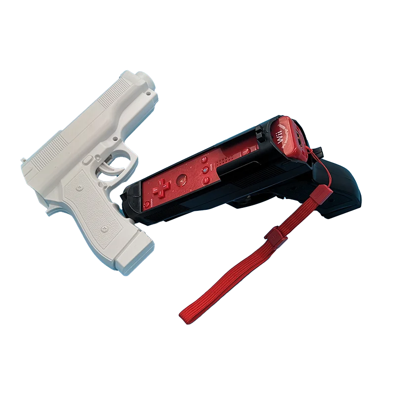 Black Or White Gunbutt Type Joystick Controller Attachment For Wii