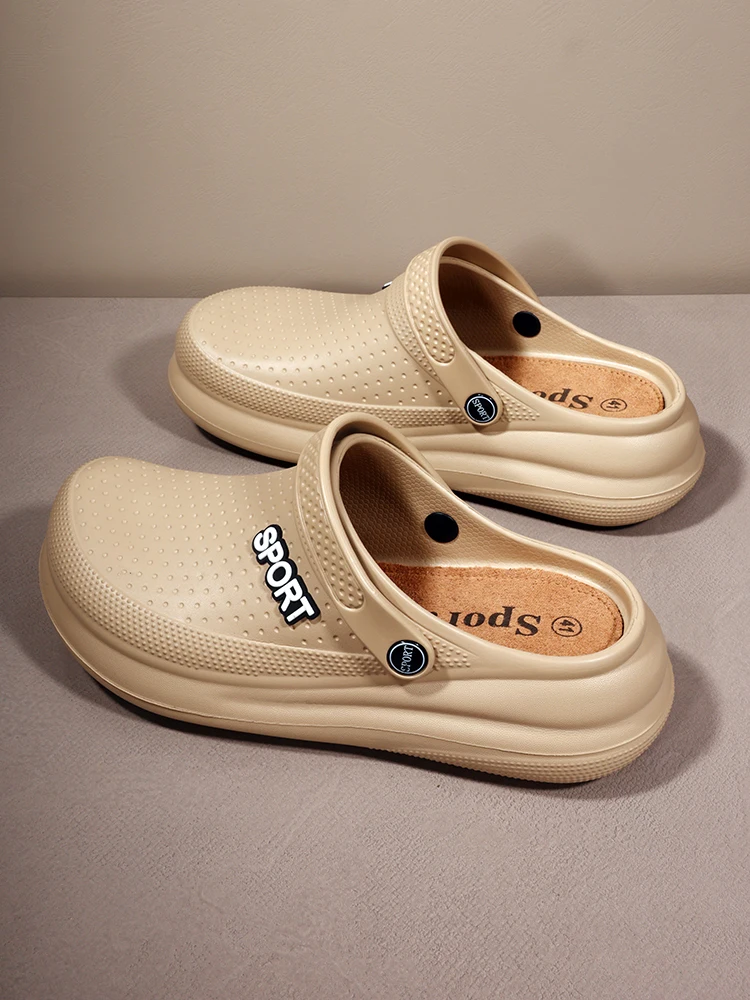 ثقب أحذية الرجال الصيف خفيفة الوزن إيفا الاتجاه المنزل الصنادل قباقيب أحذية الرجال باوتو النعال في الهواء الطلق الصنادل المريحة حجم 39-45