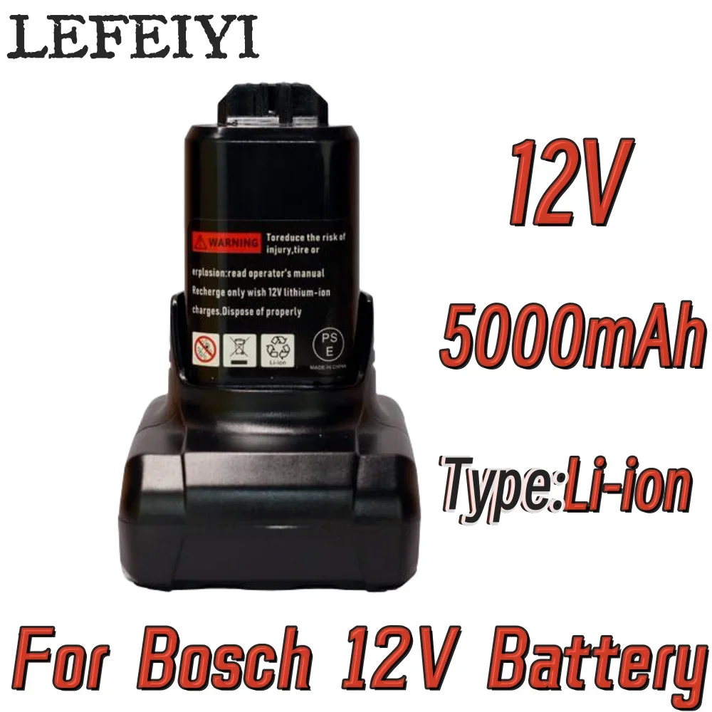 Batteria Di Ricambio Agli Ioni Di Litio 12V/10.8V 5.0Ah Adatta Per Utensile Elettrico Cordless Bosch 12V Bat411 Bat420