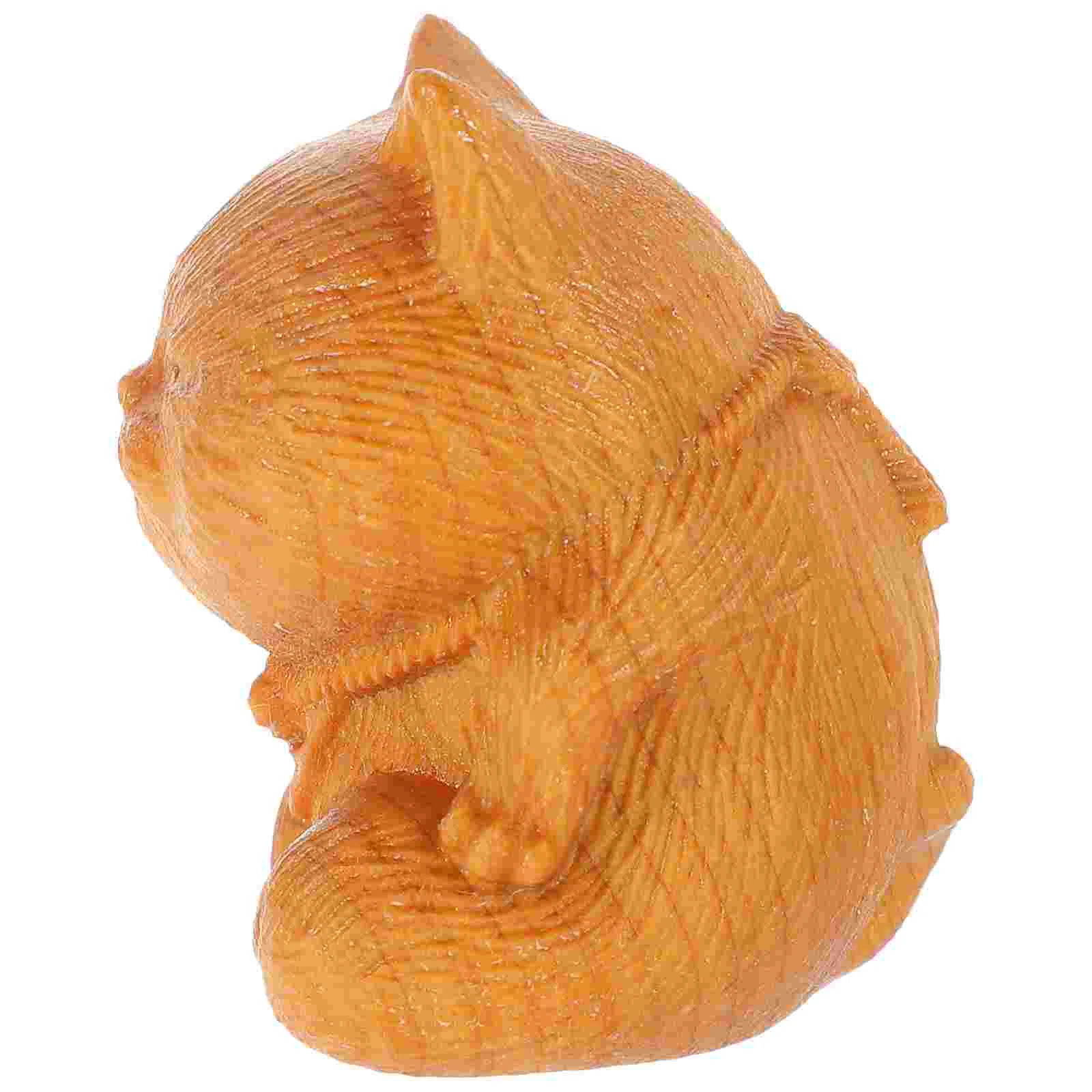 

Miniature Cat Figurine Walking Cat Shaped Ornament Desktop Lovely Cat Adornment