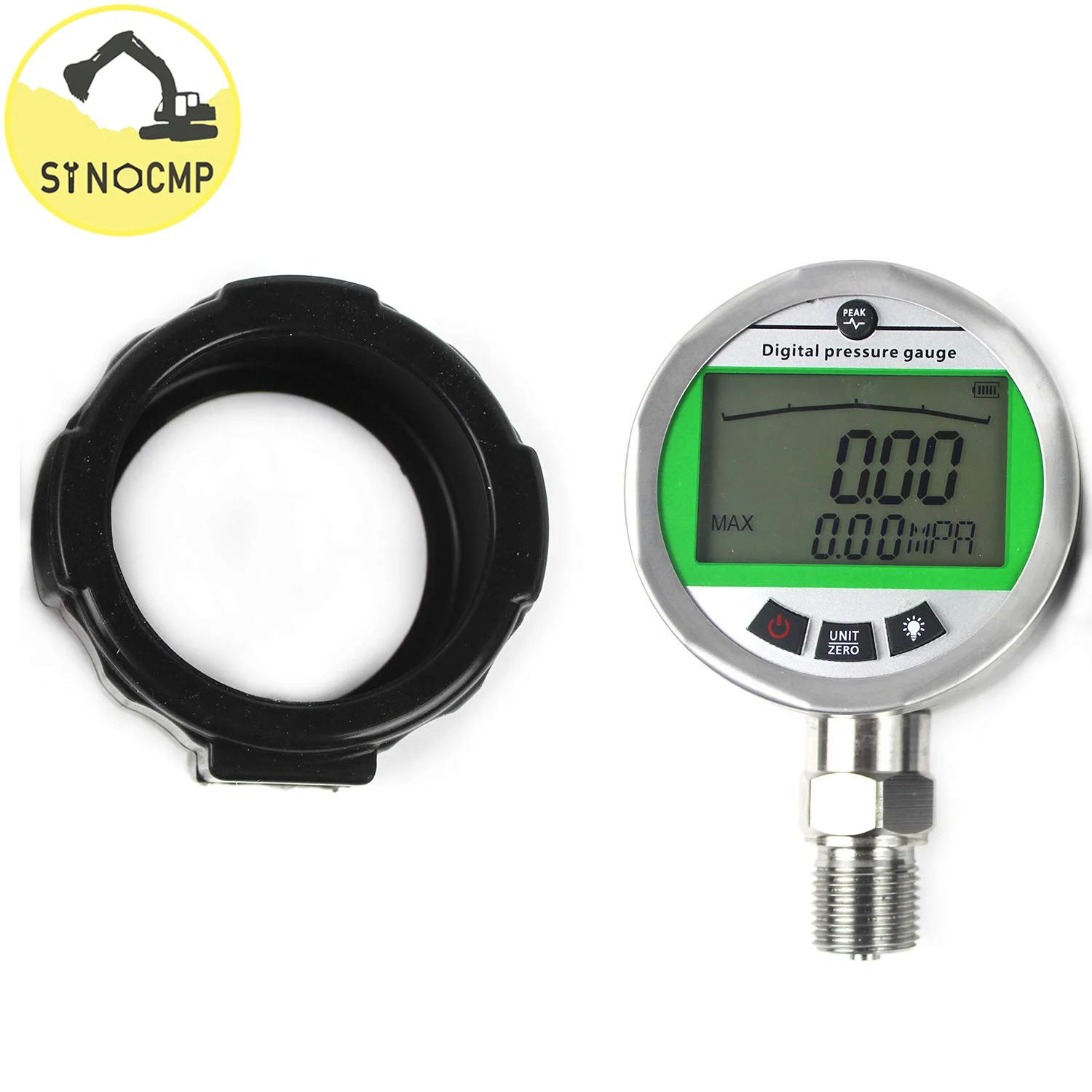 

Digital Pressure Gauge 80MPA-16MPA Water Pressure with NPT1/4 G1/2 Interface 1 Year Warranty Accuracy Backlight Hydraulic Gas