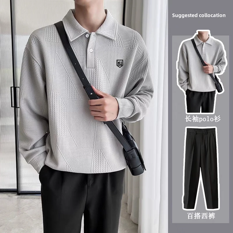 

2024 Golf wear Spring and Autumn men's golf sports T-shirt Casual breathable golf shirt Fashion slim POLO shirt