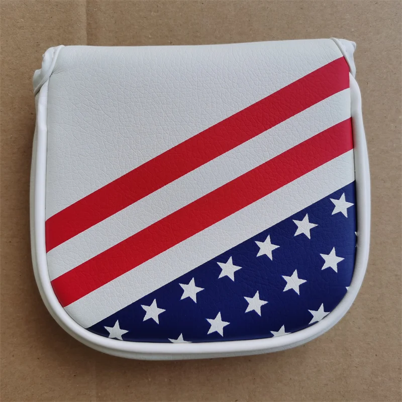 

Крышка для головы с флагом США, звезда, клюшка для гольфа, кожаный квадратный чехол для клюшки, головной убор для клюшки, Прямая поставка