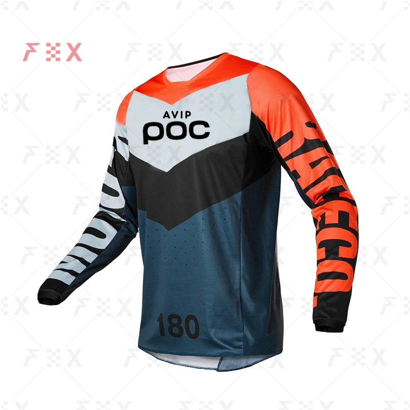 2022MensDownhillJerseysAVIPPocMountainBikeMTBShirtsOffroad