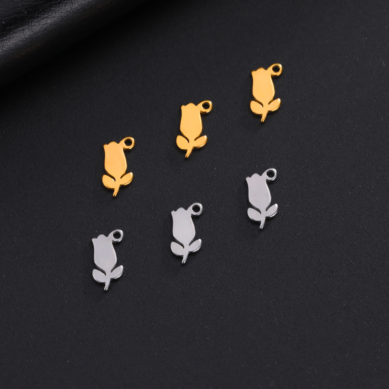 

5 шт., подвеска-Роза из нержавеющей стали