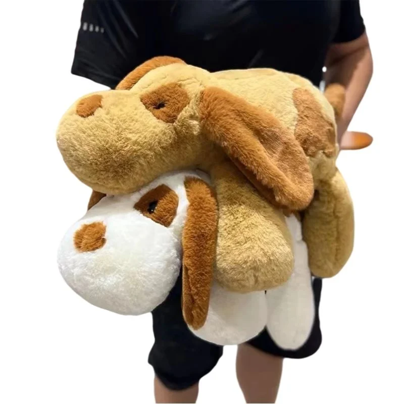 60/80cm Dog Weighted Stuffed Animal For Anxiety Stress Relief Home Decor Throw Pillow Ultra Cute Plush Toy Pillow Halloween Gift