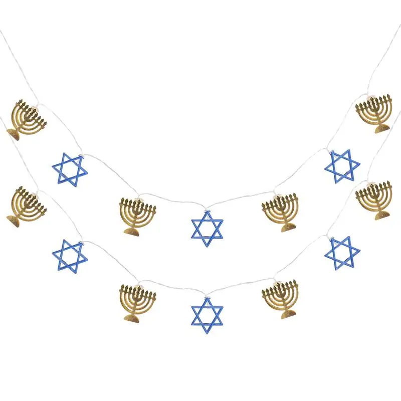 HanukkahStringLightsFairyStarStringLightPoweredLightString