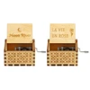 Wooden Hand Cranked Music Box, Moon River, La Vie En Rose, Twinkle Twinkle Little Star, Valentine's Day Gifts to Girlfriend 1