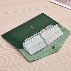 Classic Unisex Long Wallet - Large Capacity Minimalist Cash Holder with Coin Pocket (Green)