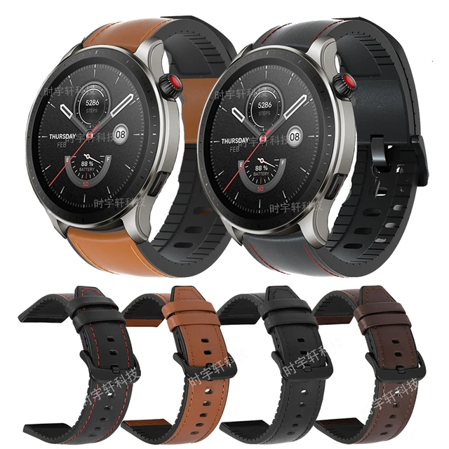 Correa de cuero para Xiaomi Huami Amazfit GTS 4 Mini Bip U/3 Pro