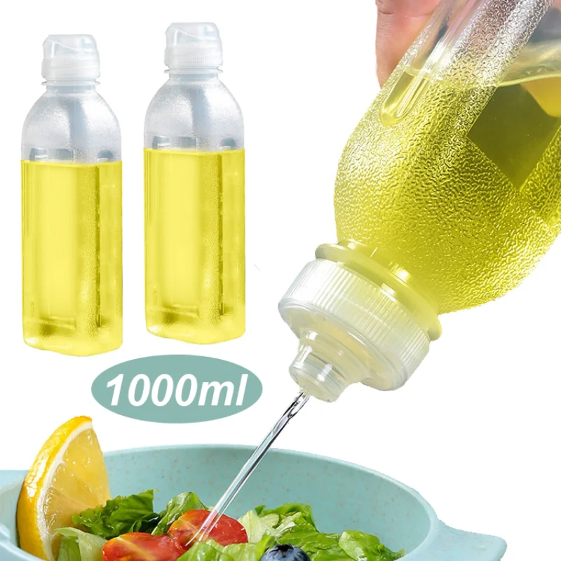 Condiment Squeeze Bottle 1000ML Squeeze Seasoning Bottles Oil Control High Temperature Oil Resistance Soy Multifunction Sauce Bottle