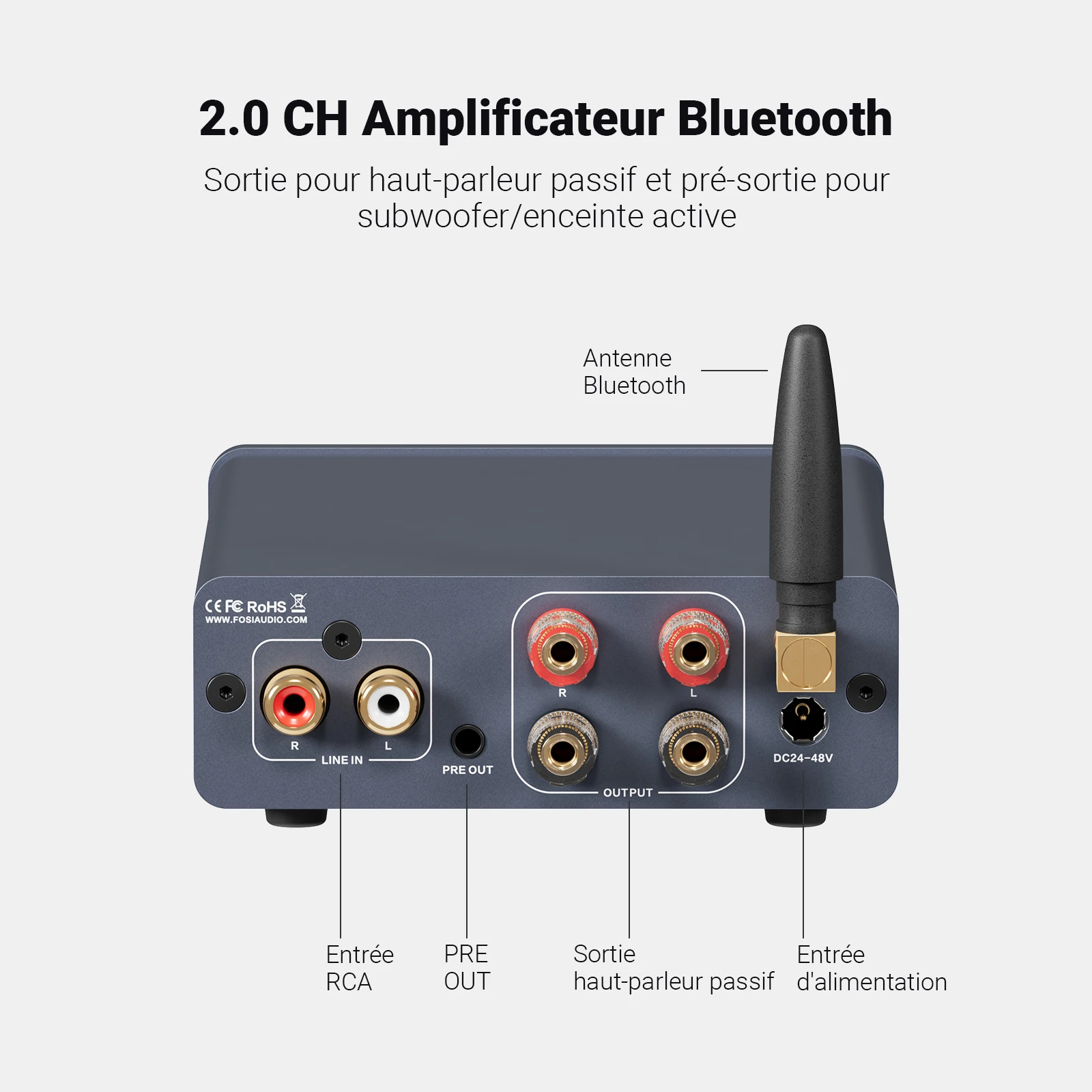 Fosi – amplificateur Audio Bluetooth BT20A Pro TPA3255, puissance sonore,  300W x2, Mini stéréo HiFi classe D, triple basse, pour Home cinéma -  AliExpress