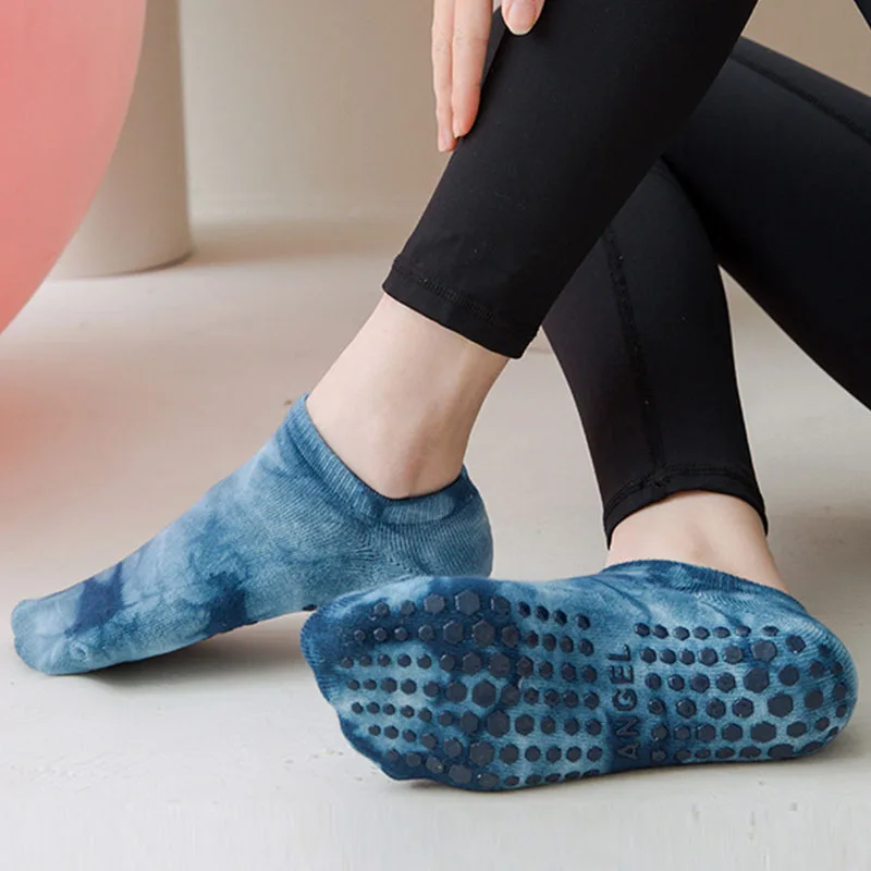Yoga Socks Women Cotton Silicone Non-slip Pilates Grip Towel Low-ankle Sock