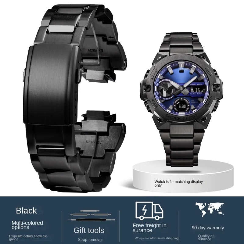 男性用時計バンド,金属,改造,頑丈なステンレススチール,時計