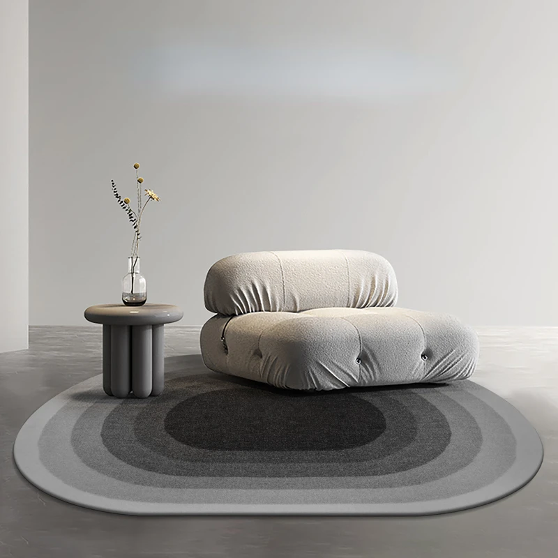 Modern Style Rugs for Bedroom Oval Shape Living Room Decoration Carpet Home Washable Anti-slip Floor Mat Fluffy Soft Bedside Rug 2