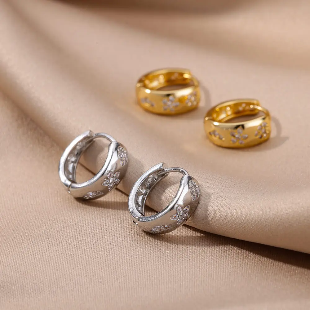 Argolas estrela e coração para mulher e menina joias de luxo_voghion.com