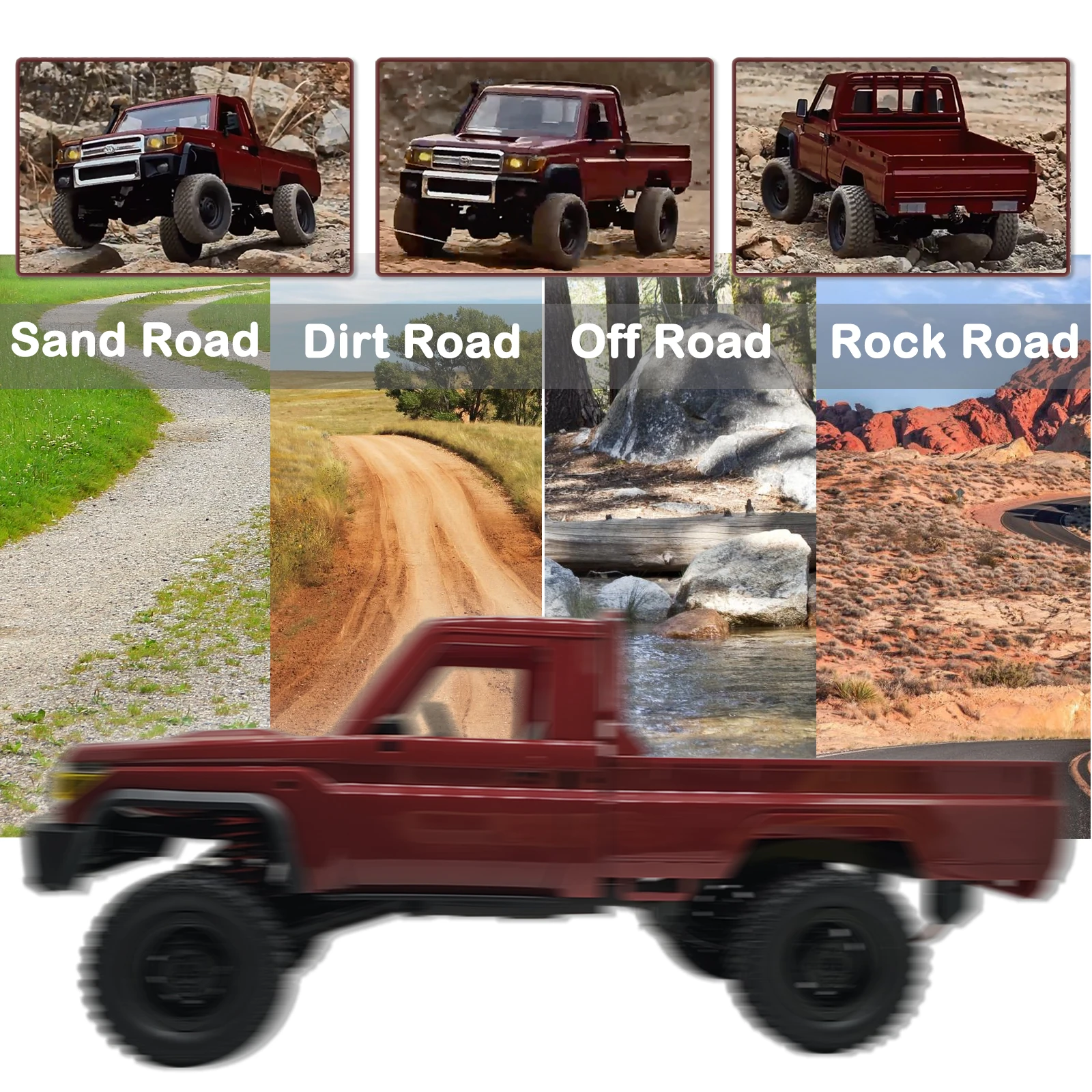 1:12 Rc Car Mn Model Mn82 Retro Full-scale Simulation Lc79 RTR 2.4g 4WD 280 Motor Remote Control Pickup RC Truck Model Car Toys 4
