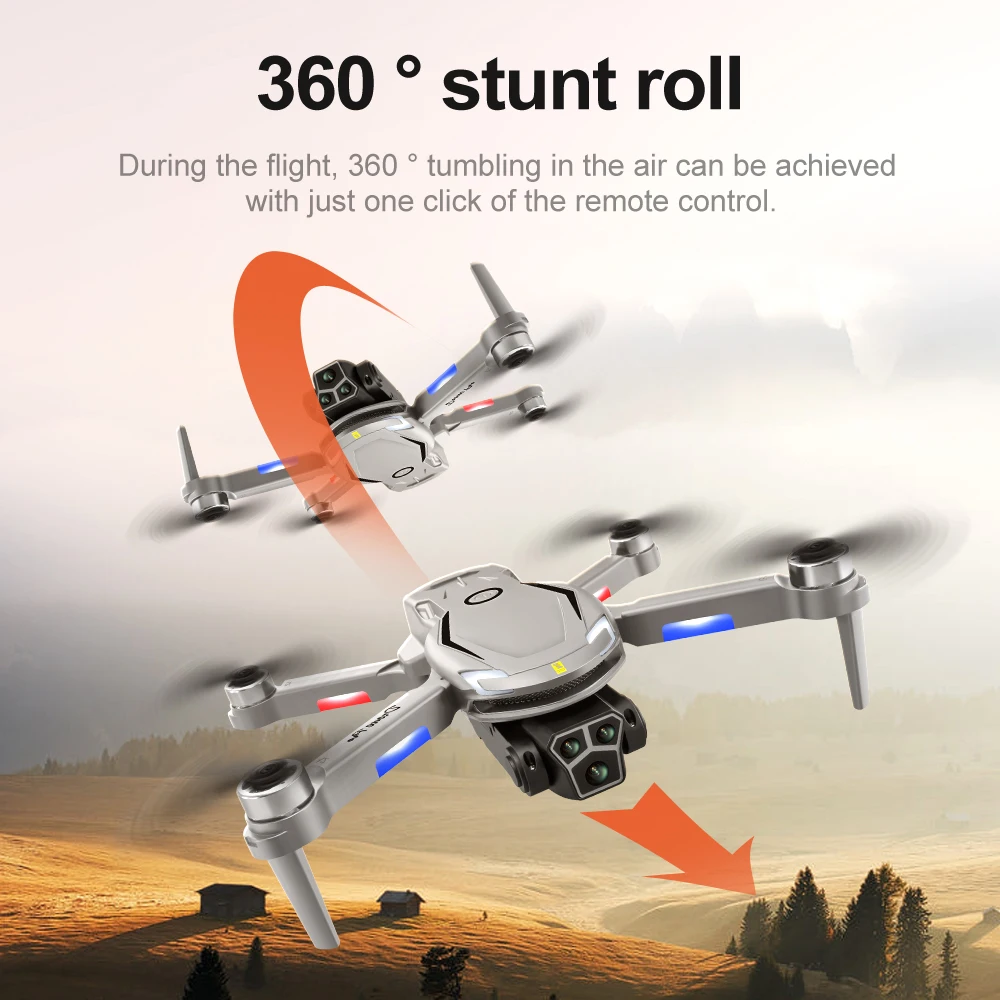 Drone Quadcopter 8K GPS Triple Camera Obstacle Avoidance Optical Flow Positioning Brushless Upgraded RC