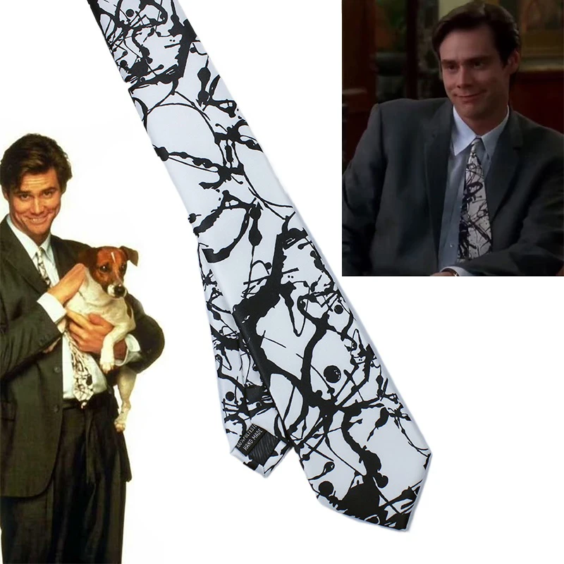 The Mask Cosplay Tie JimCarry Stanley Ipkiss necktie Irregular Pattern Necktie Shirt Accessories Christmas Party halloween Gift