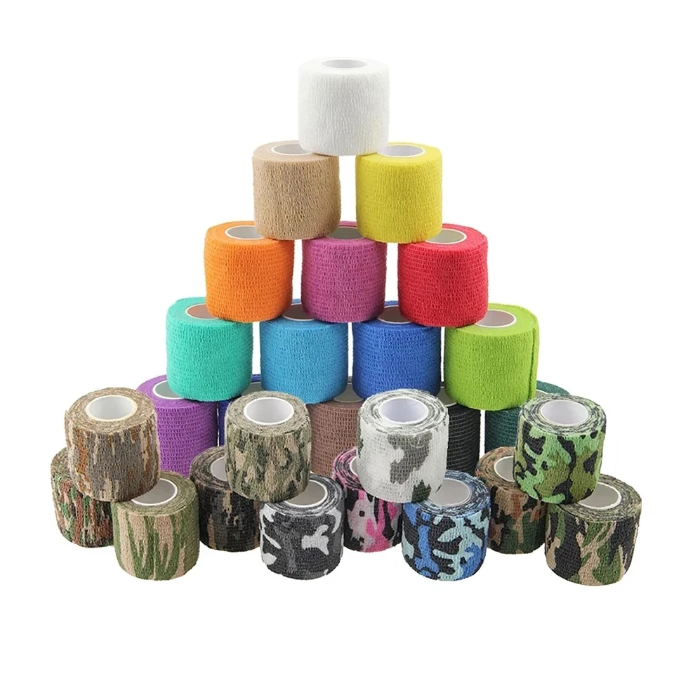

1PC 4.5M Camouflage Sport Self Adhesive Elastic Bandage Wrap Tape Elastoplast For Knee Support Pads Finger Ankle Palm Protection