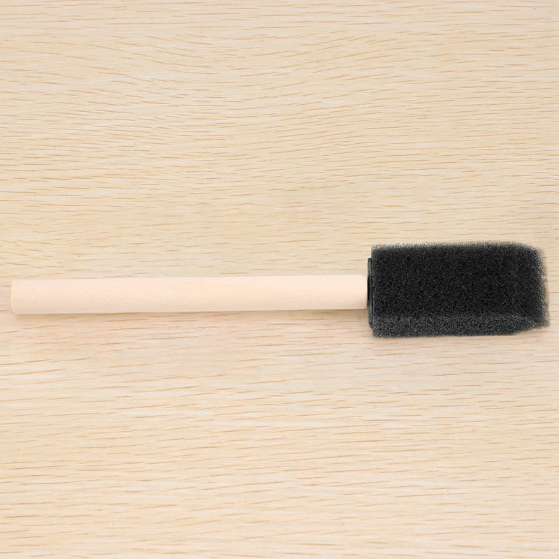 60pcs Small Foam Paint Brush Sponge Foam Brush Painting Set Wood Handle 1  Inch Paint Brushes Tools