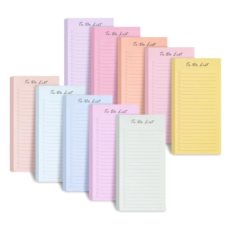 

10 Pieces Self-Adhesive Memo Note Pad To Do List Sticky Notes Stationery Supply