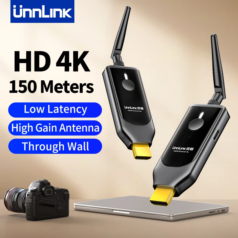 Wireless Video Adapter 4K HDMI Extender Kit 150M 80M Wireless HDMI Video Transmitter And Receiver For PC Camera to TV Monitor