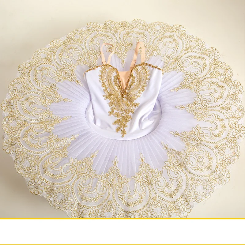 White Swan Lake Ballet Skirt For Girls Performance Dance Tutu Dress Adult Children's Professional Ballet