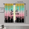 2pcs, Curtains Sweet sixteenth birthday Versatile Fabric,Without Electricity Festive Holiday Applies to All Occasions decorate 3