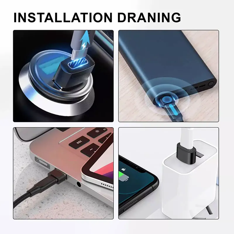 USB 남성-USB C 어댑터, USB-유형 C 고속 충전/전송 및 OTG 기능. IPhone15 14 13 Plu와 호환 가능