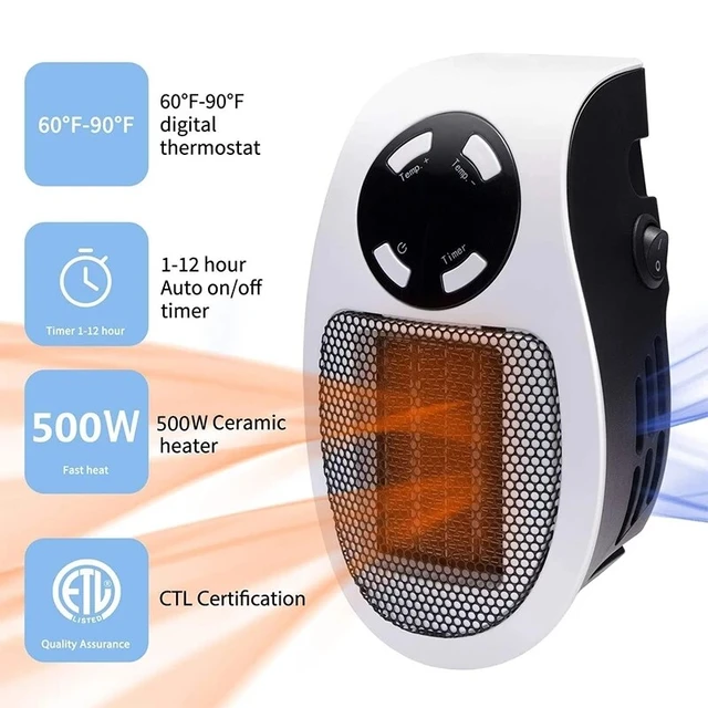 Electric Heater For Home Portable Plug In Wall Room Heating Stove Mini  HouseholdPowerful Warm Blower Remote Control Warmer - AliExpress