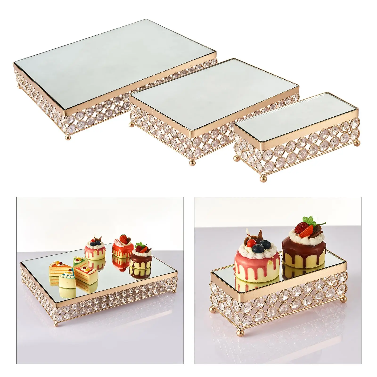 European Style Cake Stand Crystal Cupcake Base Decorative Party Centerpiece for Wedding Event Birthday Party