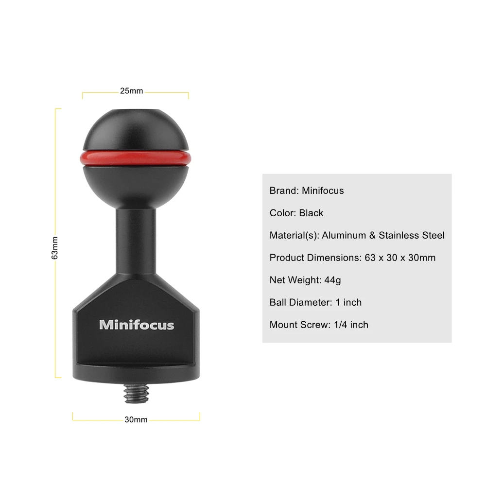 Giunto sferico, testa a sfera, supporto per fotocamera, mini testa a