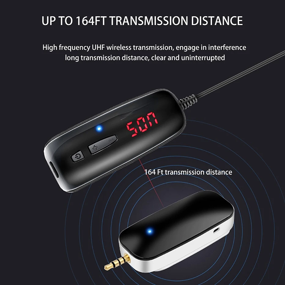 

NEW UHF Lavalier Lapel Wireless Microphone Voice Recorder Microphone Recording Vlog for Tiktok Youtuber Live Phone Pad PC