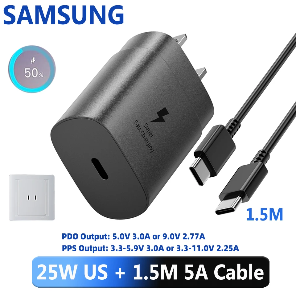 SAMSUNG 25W USB-C Fast Charging Adapter