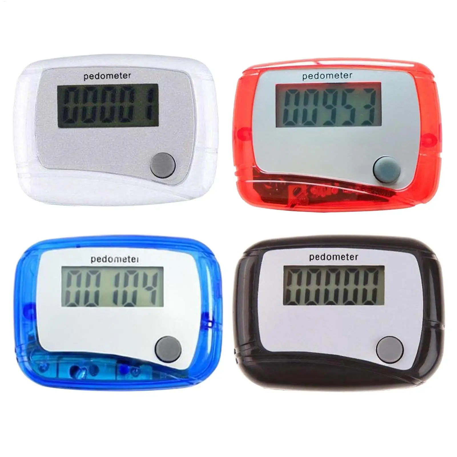 1pcs Portable Counter Digital LCD Pedometer Step Calorie Kilometer Counter Walking Design Digital Clip Run Pocket Mini Distance