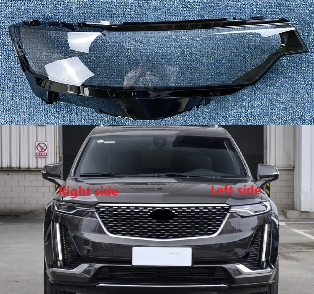 

For Cadillac XT6 2020 2021 2022 Headlight Cover Transparent Headlamp Lamp Shell Lens Replace Original Lampshade Plexiglass